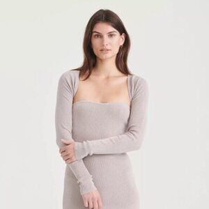 NAADAM FormFit Sweetheart Cashmere Organic Cotton Blend Bolero (size XXS)